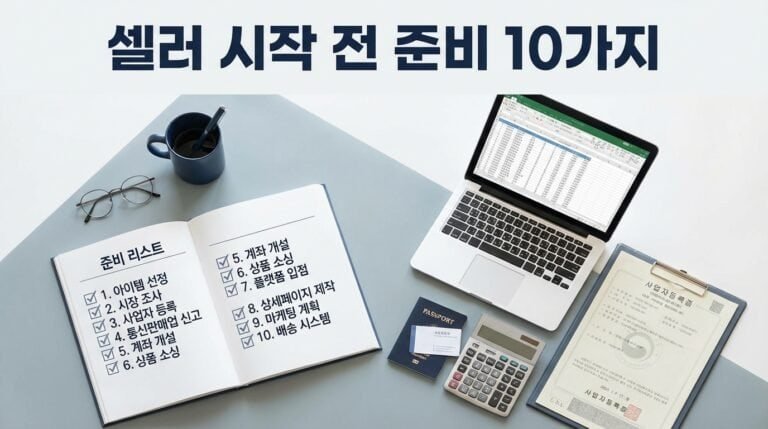 셀러 시작 전 준비 10가지